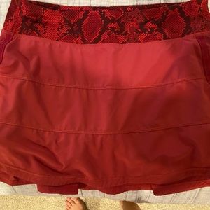 Lululemon rival red skirt